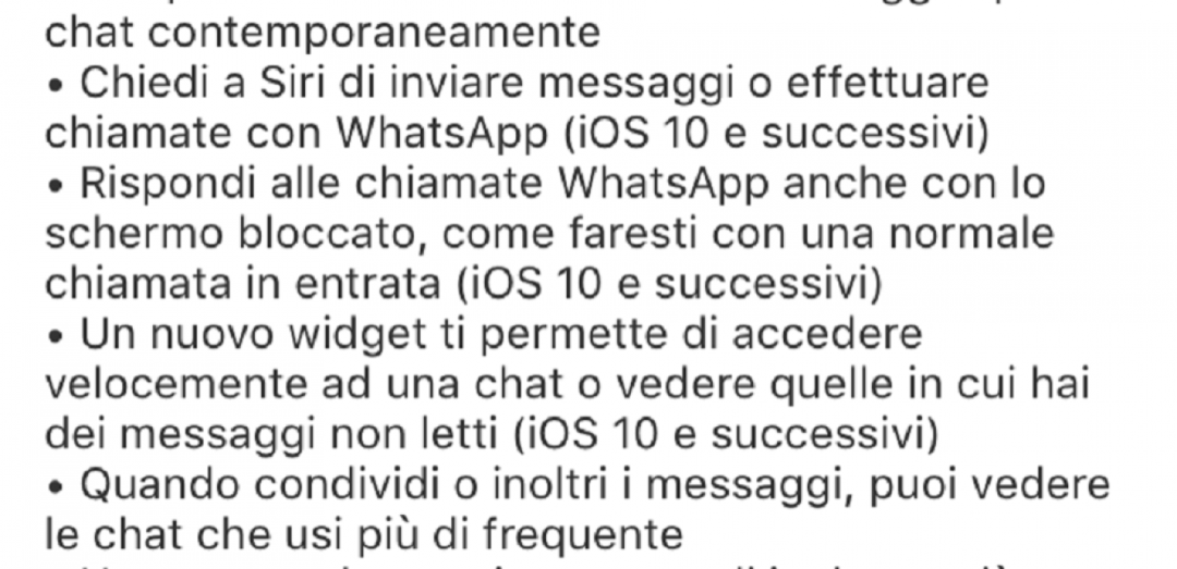 aggiornamento whatsapp