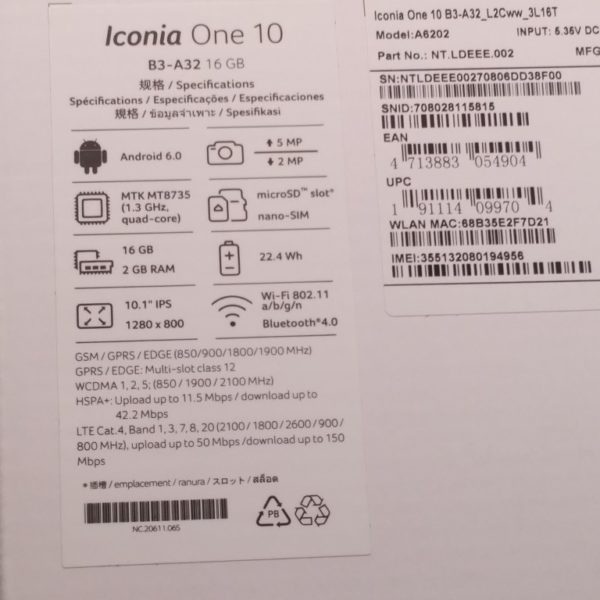 Acer Iconia One 10