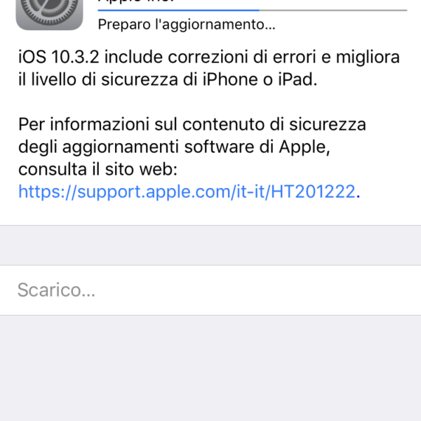 aggiornamenti apple