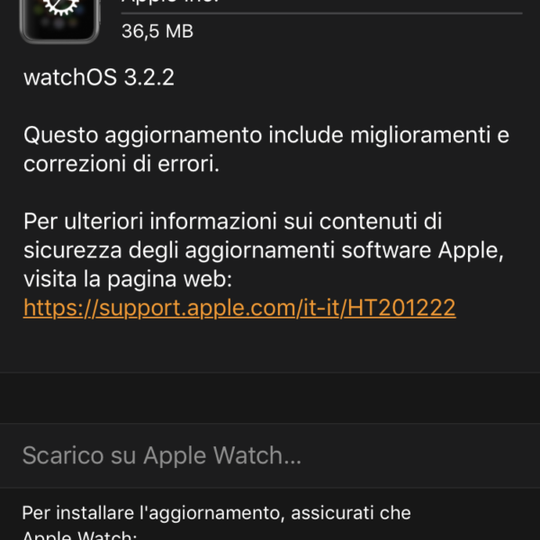 aggiornamenti apple